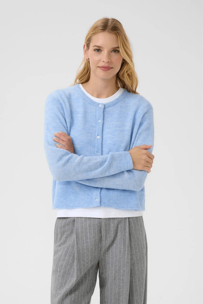 トップス POLYPLOID CARDIGAN C BROWN MELANGE Women's Gray melange Cardigan with Collar | H&M CA